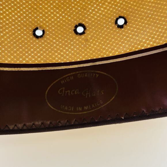 Inca Hats Straw Cowboy Hat Cap Size 7 5X XXXXX Beaver Band Mexico - Picture 6 of 7